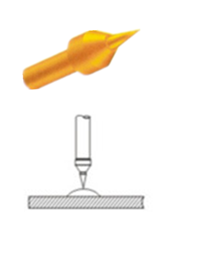探針頭型、測試探針探針頭、探針頭部形狀、頂針頭